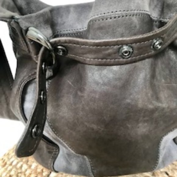 Kooba Gray and Charcoal Two-Tone Hobo Bag - Picture 11 of 14